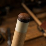 Close-up of a well-maintained cue tip showing proper dome shape and texture